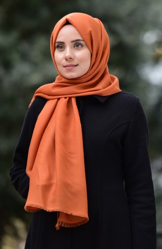 Düz Cotton Şal 19045-17 Tarçın Renk