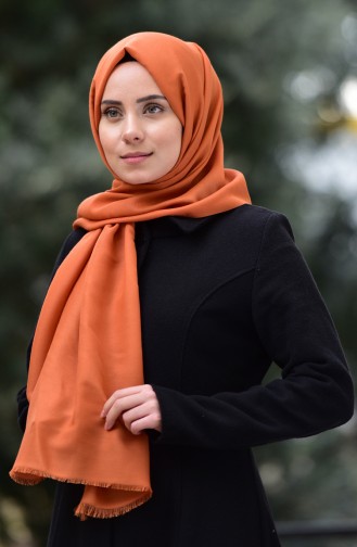 Düz Cotton Şal 19045-17 Tarçın Renk