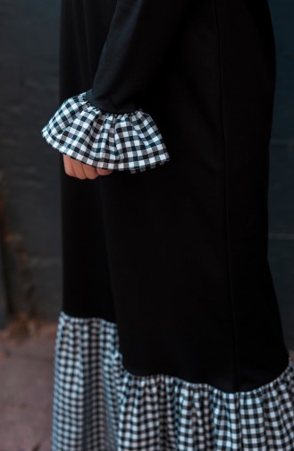 Black Hijab Dress 3302-03