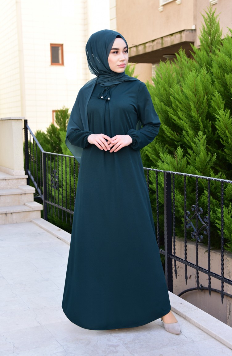 Emerald Green Long Sleeve Dress