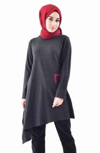 Asimetrik Tunik 3065-03 Antrasit