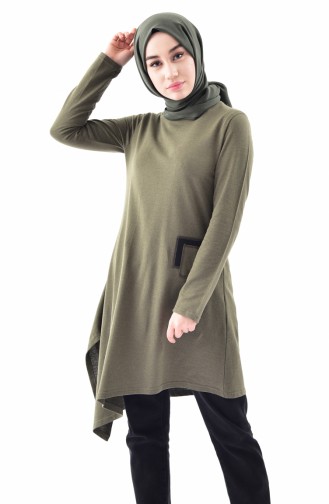 Asimetrik Tunik 3065-07 Haki