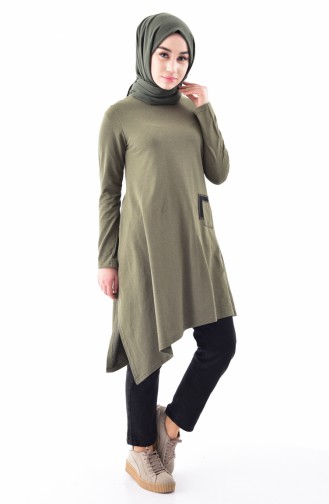 Asymmetric Tunic 3065-07 Khaki 3065-07