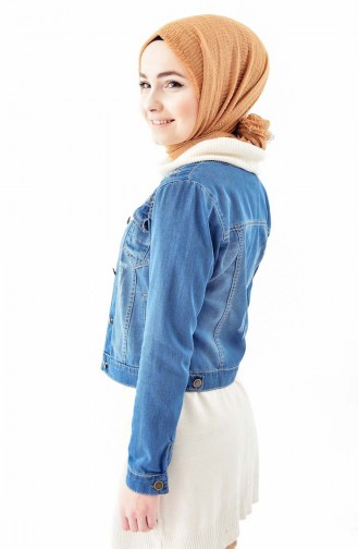 Veste Jean Bordée 6042-01 Bleu Jean 6042-01