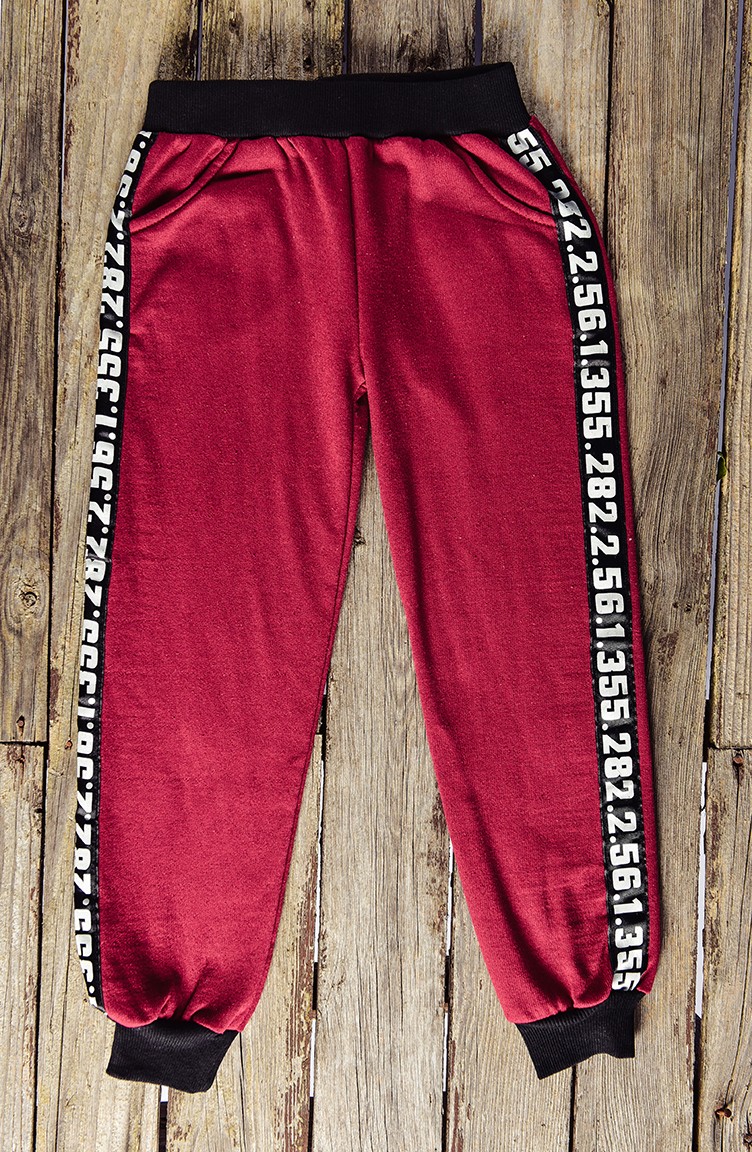 Cocuk Esofman Alti 115 2 Bordo Siyah Sefamerve