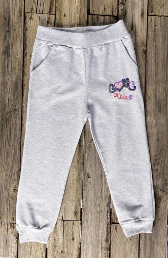 Girls´ Trousers Tracksuit 6 age 124-4 Gray 124-4