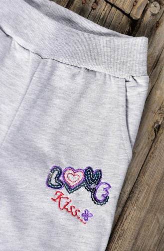 Girls´ Trousers Tracksuit 6 age 124-4 Gray 124-4