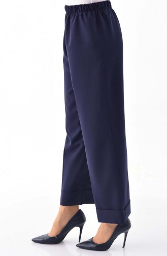 Elastic Waist Pants 5213-03 Navy 5213-03