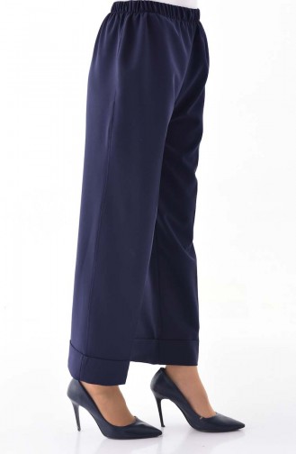 Elastic Waist Pants 5213-03 Navy 5213-03