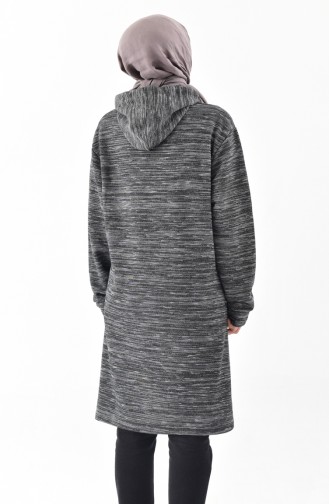 Zippered Hooded Sweatshirt 18115-01 Black 18115-01