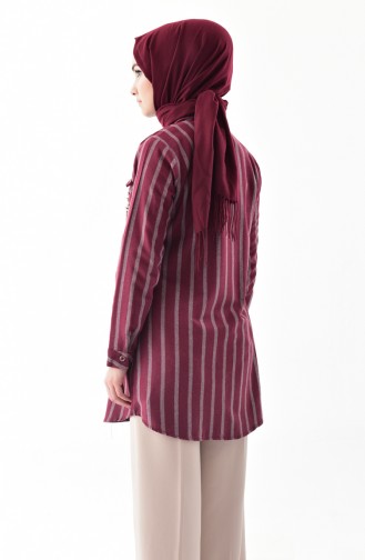 Pearls Tunic 0854-04 Claret Red 0854-04