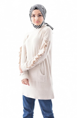 Necklace Frilly Tunic 6099-03 Cream 6099-03