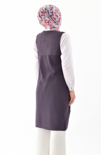 iLMEK Fine Knitwear Pocketed Vest 4120-01 Purple 4120-01