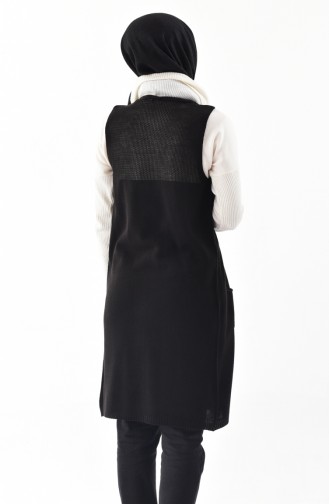 iLMEK Fine Knitwear Pocketed Vest 4120-03 Black 4120-03