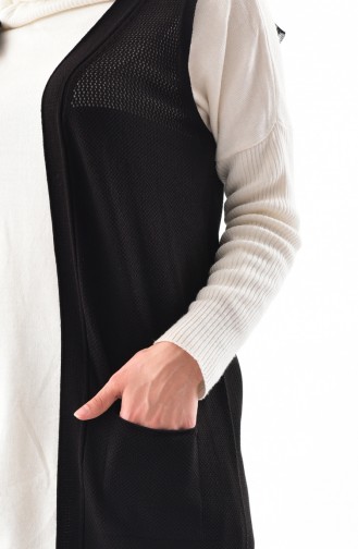 iLMEK Fine Knitwear Pocketed Vest 4120-03 Black 4120-03