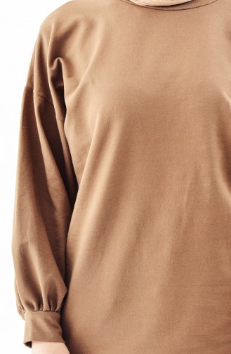 Uzun Sweatshirt 18120-05 Kahverengi