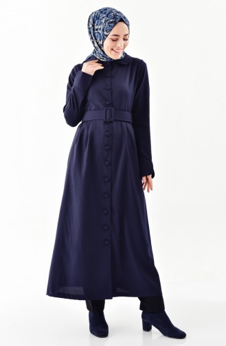 BURUN Belted Coat 61271-03 Dark Navy 61271-03