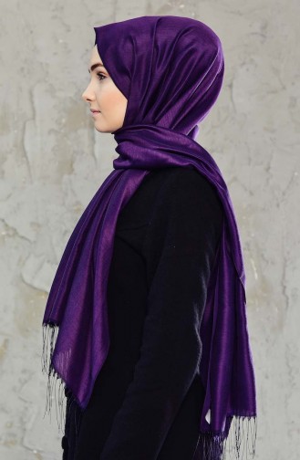 Plain Taffeta Shawl 901430-04 Dark Purple 901430-04