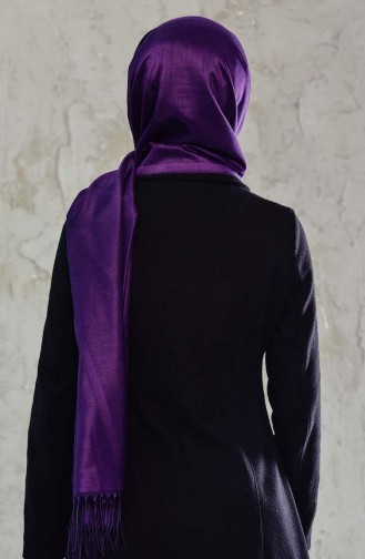 Plain Taffeta Shawl 901430-04 Dark Purple 901430-04