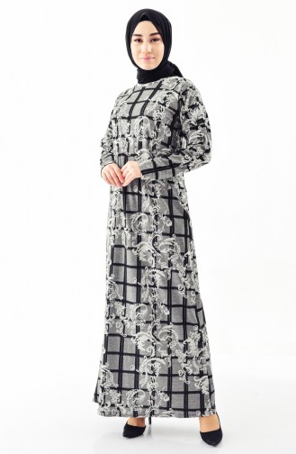 Robe a Paillettes Manches Chauve Souris 9979-01 Gris 9979-01