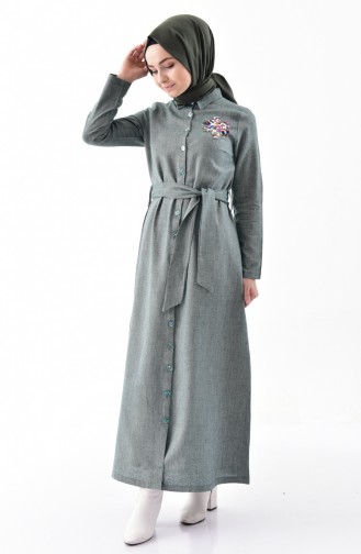 Sequin Belted Dress 4409-04 Khaki 4409-04
