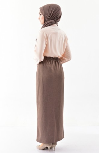 iLMEK Elastic Waist Skirt 5216-02 Mink 5216-02