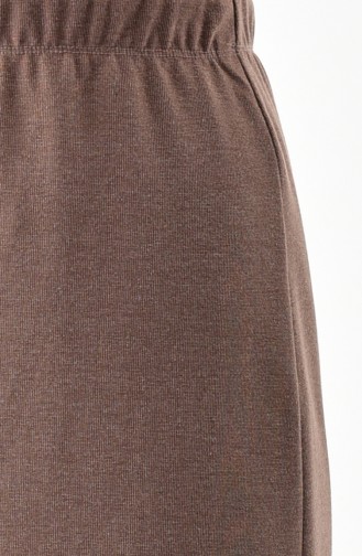 ايلميك تنورة بتصميم مطاط عند الخصر 5216-02 لون بني مائل للرمادي 5216-02