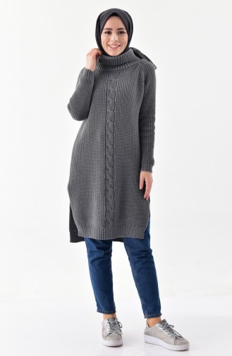 Polo-neck Knitwear Sweater 3872-20 dark Gray 3872-22