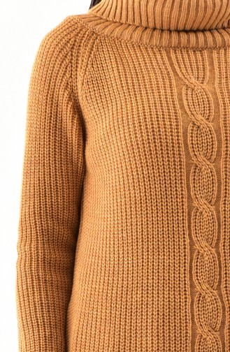 Balıkçı Yaka Triko Kazak 3872-23 Hardal