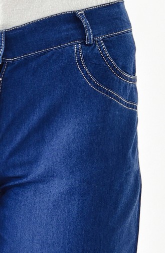 Large Size Jeans Pants 2073-01 Navy Blue 2073-01