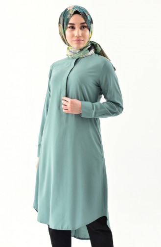 Buglem Asymmetric Tunic 1192-02 Almond Green 1192-02