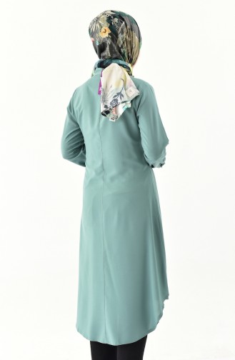 Buglem Asymmetric Tunic 1192-02 Almond Green 1192-02