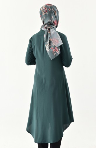 Buglem Asymmetric Tunic 1192-04 Emerald Green 1192-04