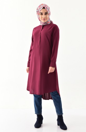 Dik Yaka Asimetrik Tunik 1192-07 Bordo 1192-07