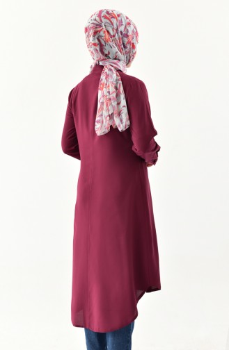 Buglem Asymmetric Tunic 1192-07 Claret Red 1192-07