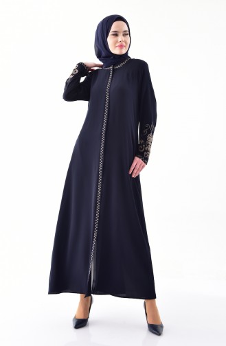 Navy Blue Abaya 0001-01