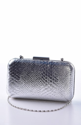 Sac de Soirée Pour Femme 0270-04 Argent 0270-04