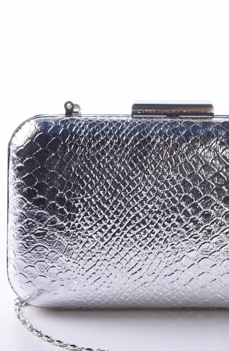 Sac de Soirée Pour Femme 0270-04 Argent 0270-04