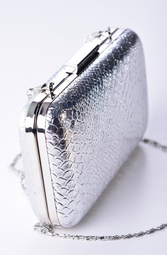 Silver Gray Portfolio Clutch 0270-04