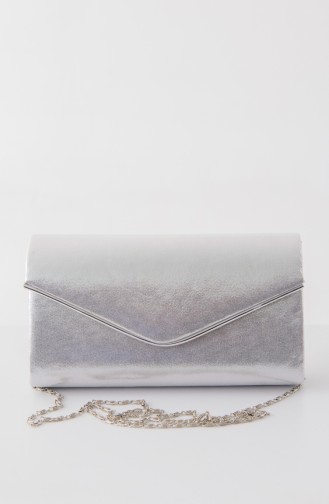 Silver Gray Portfolio Hand Bag 0458-03