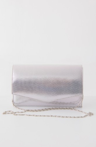 Sac de Soirée Pour Femme 0460-02 Argent 0460-02