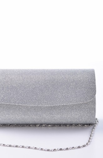 Silver Gray Portfolio Hand Bag 0475-03