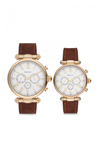 WatchArt Couple Wrist Watches MWWA350031 Coffe 350031