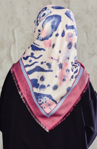 Patterned Cotton Scarf 901434-02 dry Rose 901434-02