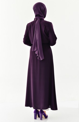 Abaya a Fermeture 0004-04 Pourpre 0004-04