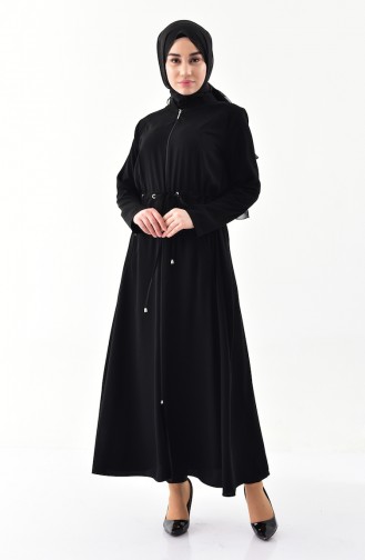 Abaya a Fermeture 0004-01 Noir 0004-01