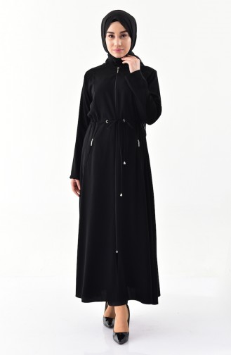 Abaya a Fermeture 0004-01 Noir 0004-01