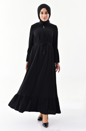 Spanish Sleeve Abaya 6011-01 Black 6011-01