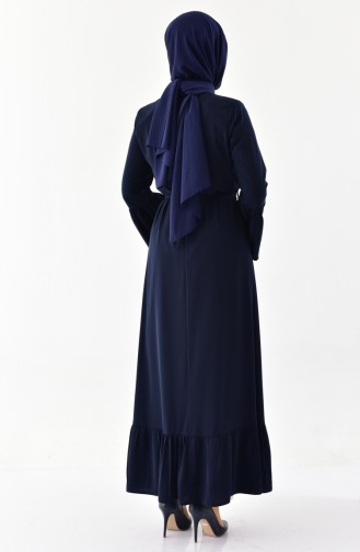 Spanish Sleeve Abaya 6011-03 Navy Blue 6011-03