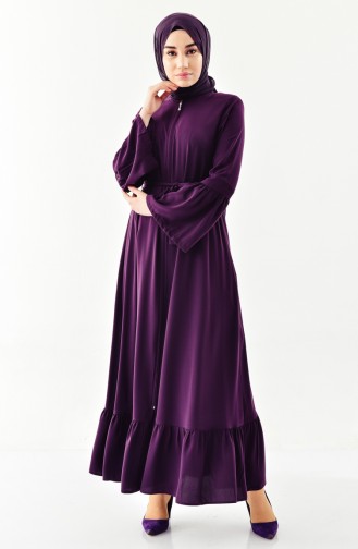 Spanish Sleeve Abaya 6011-04 Plum 6011-04